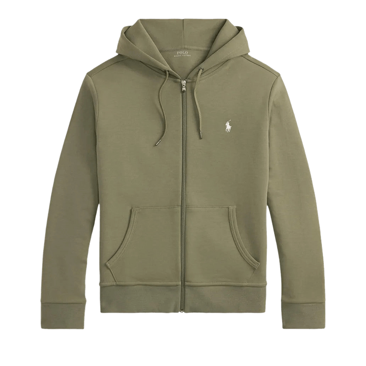 Polo Ralph Lauren Long Sleeve Double Knit Tech Full Zip Hooded Sweatshirt "Cruise Olive"