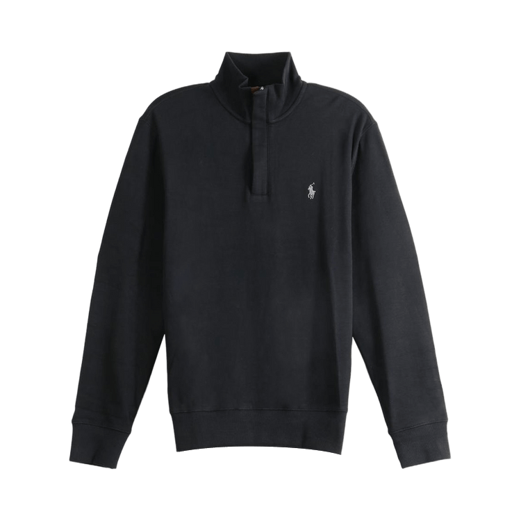 Polo Ralph Lauren Long Sleeve Double Knit Jersey 1/2 Zip Pullover "Black"