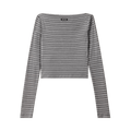 Miu Miu Jersey Riga Top "Ardesia/Bianco"
