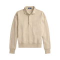 Polo Ralph Lauren Long Sleeve Sueded Heritage Rib Knit Cut Sew Polo "Expedition Dune Heather"