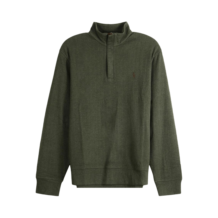Polo Ralph Lauren Long Sleeve Printed Double Knit Jersey 1/2 Zip Pullover "Harringbone"