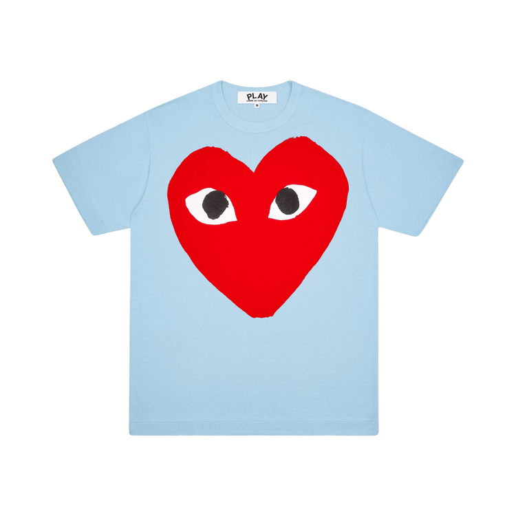 Comme des Garçons PLAY Play Pastelle Red Heart T-shirt "Blue"