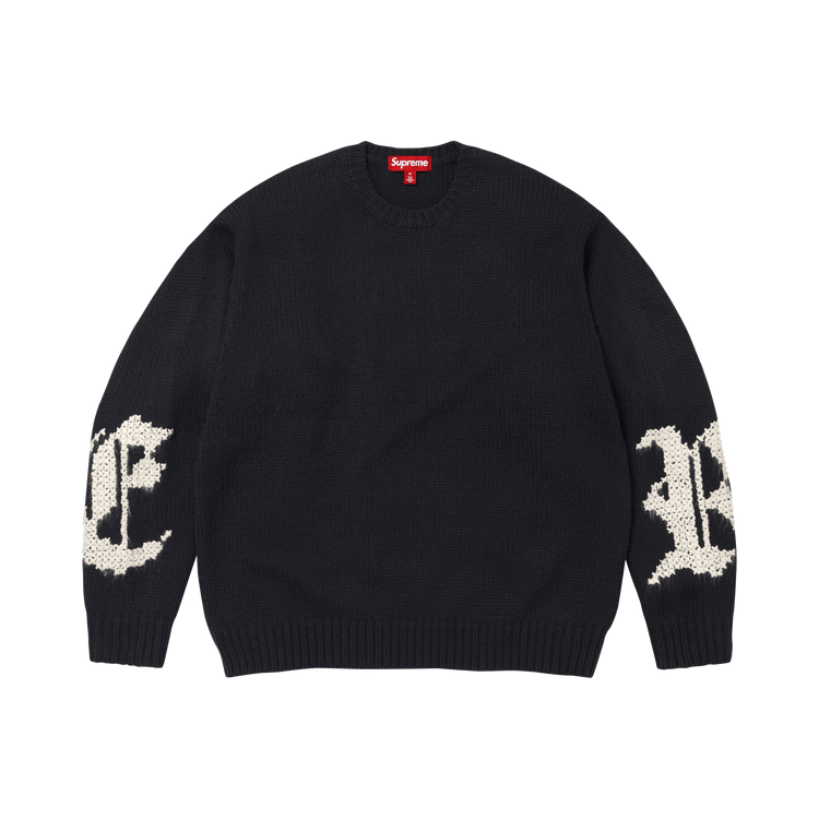 Supreme Cross Stitch Logo Sweater "Black"