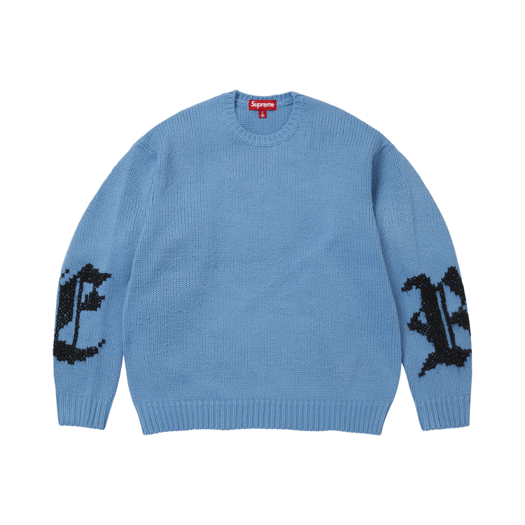 Supreme Cross Stitch Logo Sweater "Blue"