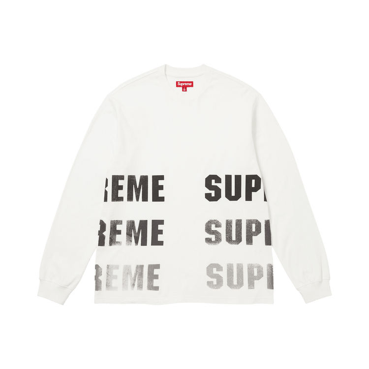 Supreme Reflective Long-Sleeve Top "White"