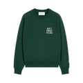 Ami Green Cotton "Don"t Forget To Love" Sweatshirt "Bottle Green'
