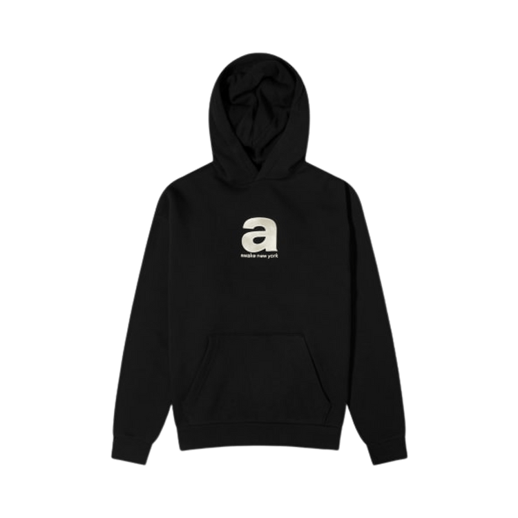 Awake NY Bold Logo Hoodie "Washed Black"