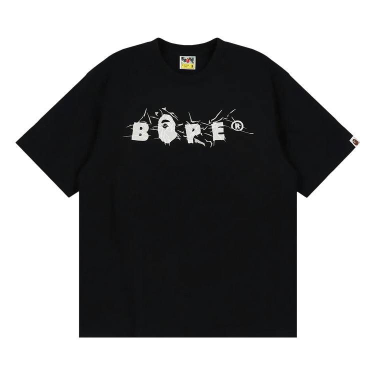 BAPE Wrinkle Logo Relaxed Fit Tee "Black"