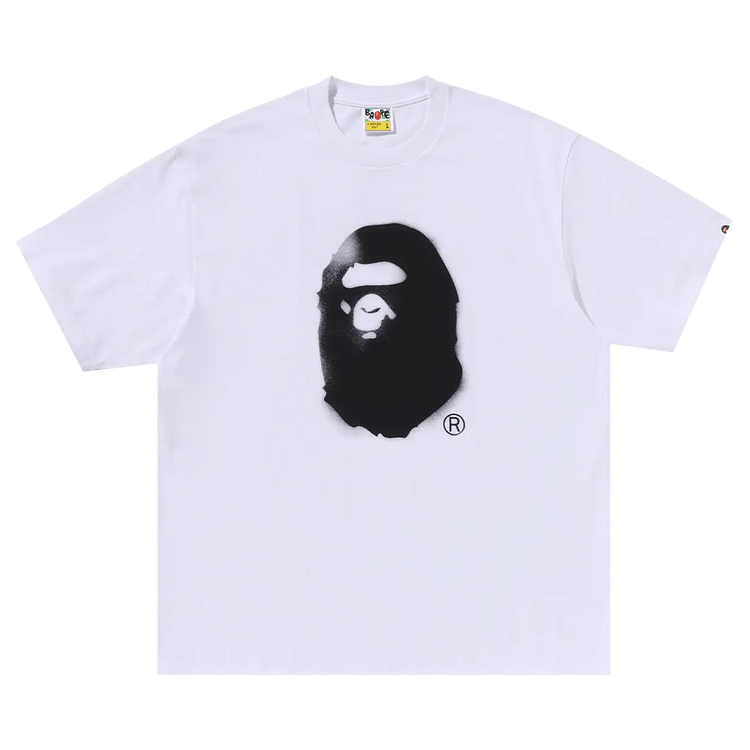 BAPE Spray Print Ape Head Relaxed Fit Tee #2 "White"