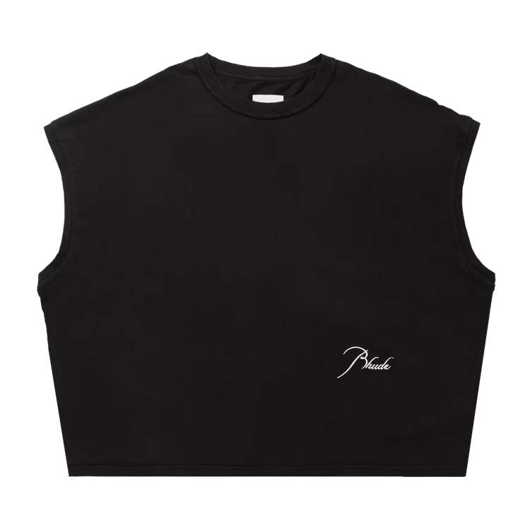 Rhude Classique Cutoff Sleeve Top "Black"