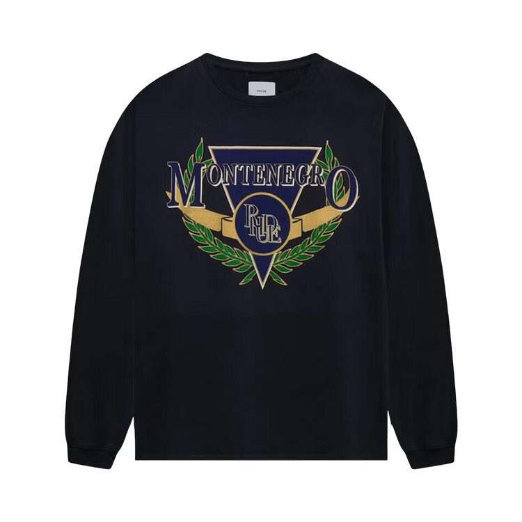 Rhude Montenegro Regatta Long-Sleeve Tee "Vintage/Navy/Green"