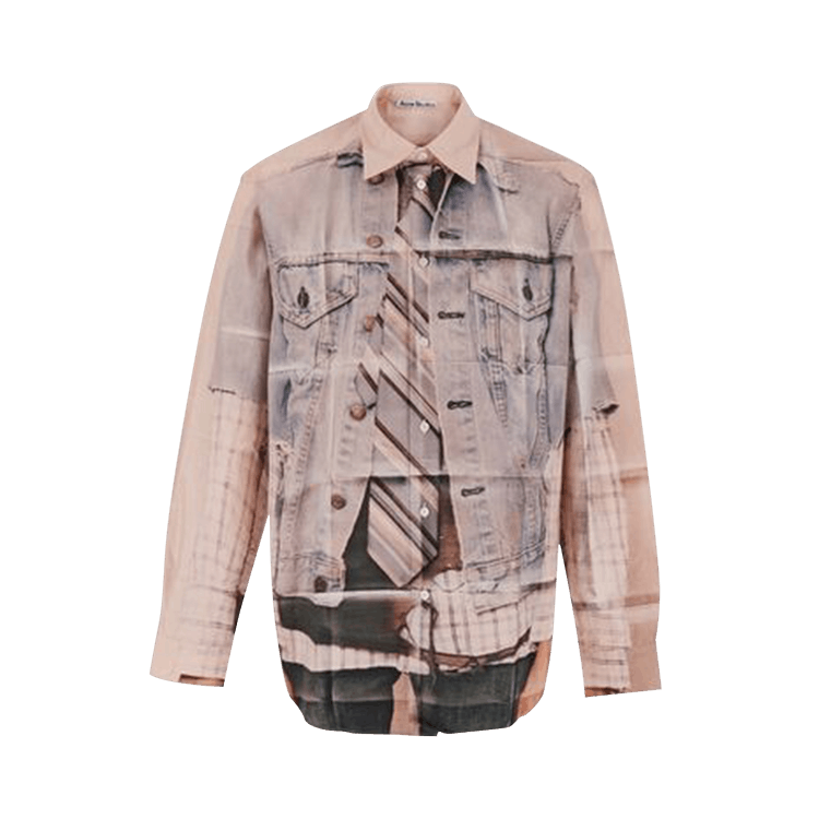 Acne Studios Printed Button Up Shirt "Pink"