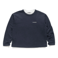Acne Studios Layered Sweatshirt With Logo "Navy/White"