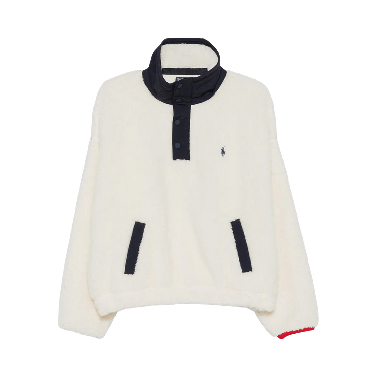 Polo Ralph Lauren Hi Pile-Knt-Long Sleeve-Funnel-Pullover "Clubhouse Cream Multi"