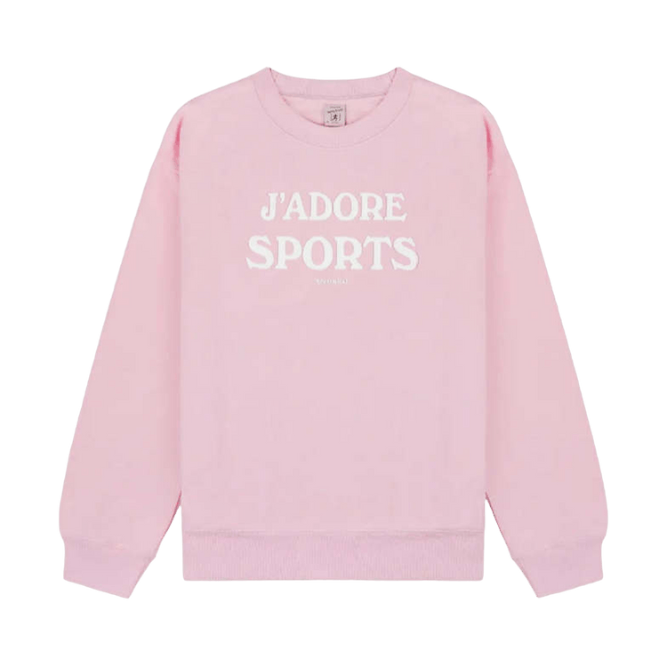 Sporty & Rich Jadore Flocked Crewneck "Laffy White"