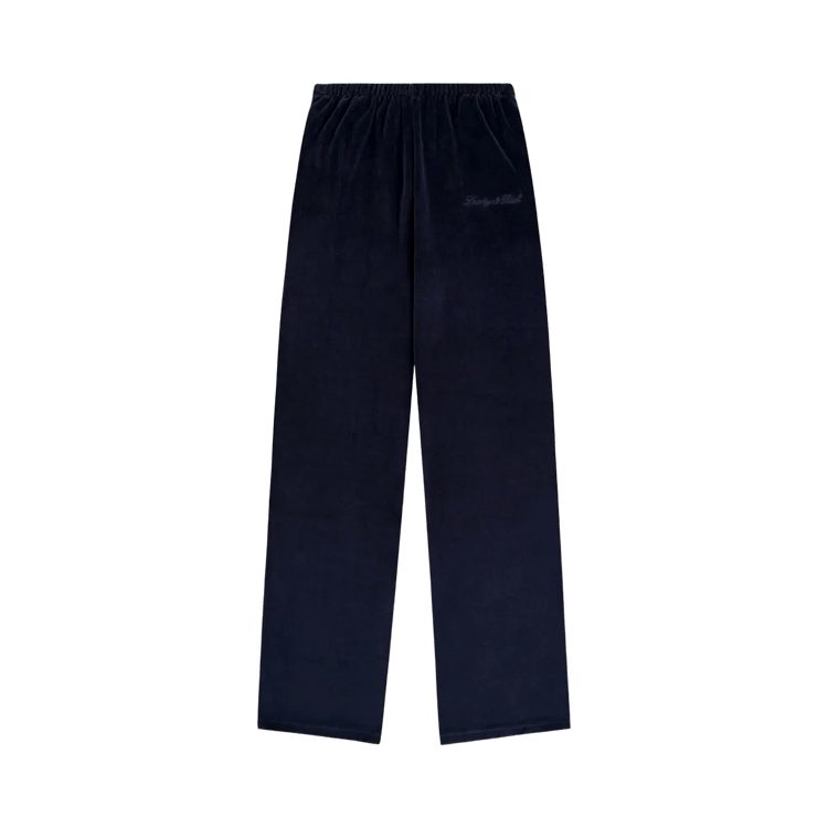 Sporty & Rich Signature Logo Krystal Trackpant "Dark Navy Crystal"