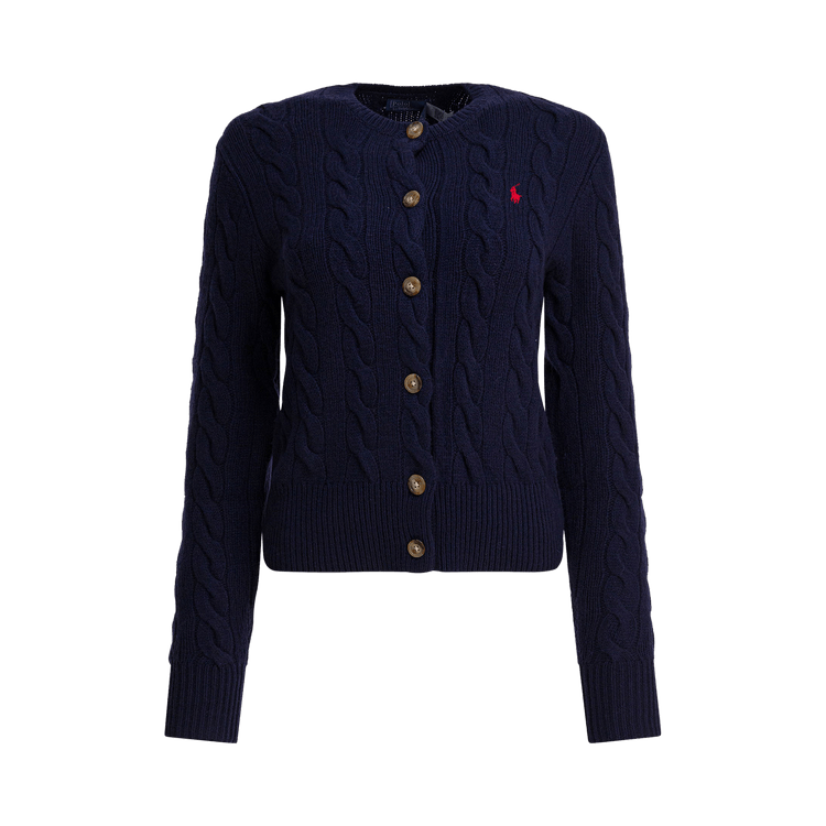 Polo Ralph Lauren Long Sleeve-Crew Neck-Cardigan-Sweater "Hunter Navy"