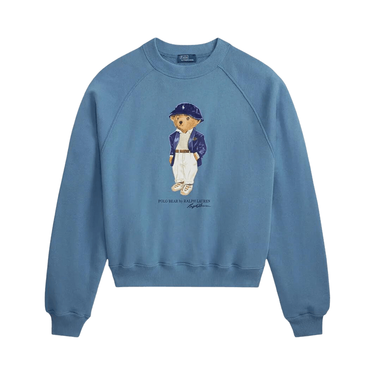 Polo Ralph Lauren Island Flc-Knt-Long Sleeve-Crew Neck-Sweatshirt "Camp Blue"