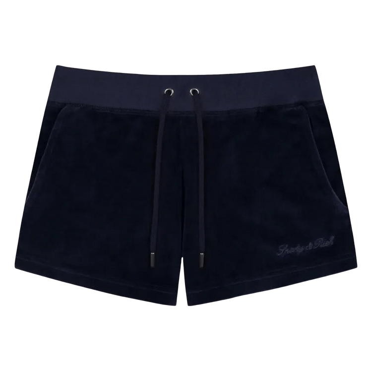 Sporty & Rich Signature Logo Krystal Short "Dark Navy Crystal"