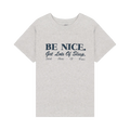 Sporty & Rich Be Nice Essential Tee "Heather Gray Light Navy"