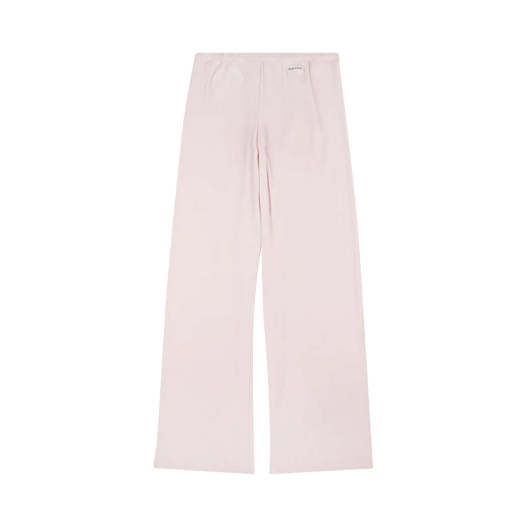 Sporty & Rich Signature Logo Ribbed House Pant "Clear Pink Black"