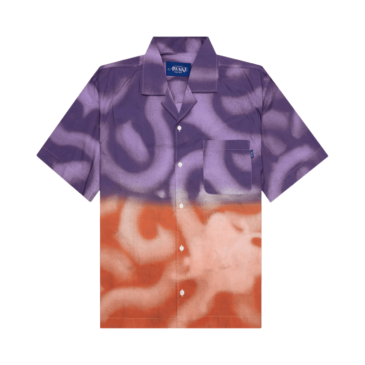 Awake NY x Mundo Dip Dyed Camp Shirt "Magenta/Orange"