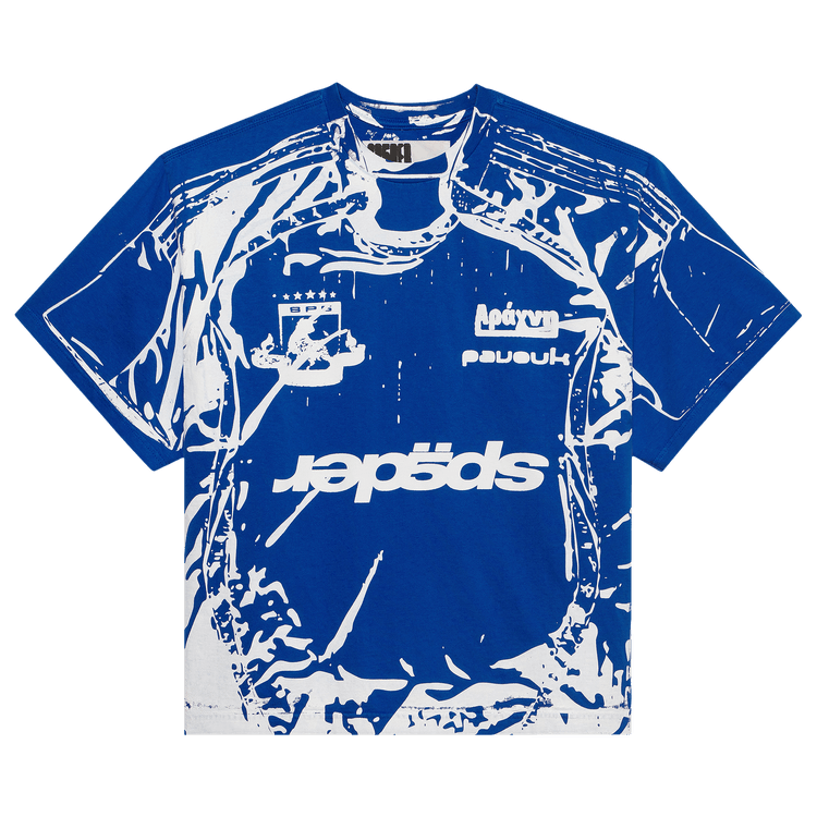 Sp5der Jersey Overprint Tee "Tory Blue"