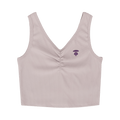 AAPE Moonface Embroidered Cropped Tank Top "Beige/Light"
