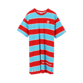 AAPE Moonface Bold Stripe t-Shirt Dress "Blue/Red"