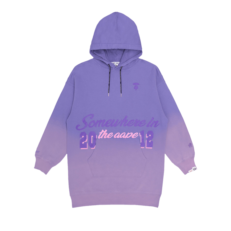 AAPE Moonface Gradient Hoodie Dress "Purple"