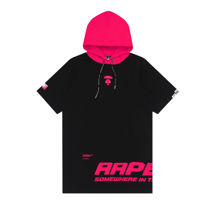 AAPE Colour Block Hooded Tee Dress "Black"