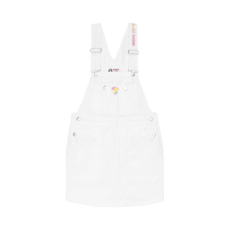 AAPE Logo Dungaree Dress "White"