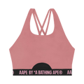AAPE Moonface Logo Hem Bra Top "Pink"
