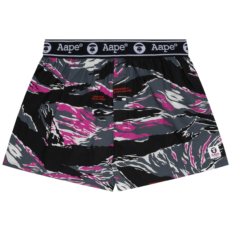 AAPE Moonface Camo Boxers "Grey/Pink"
