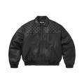 Supreme Swarovski Studded Quilted Leather Jacket "Black"