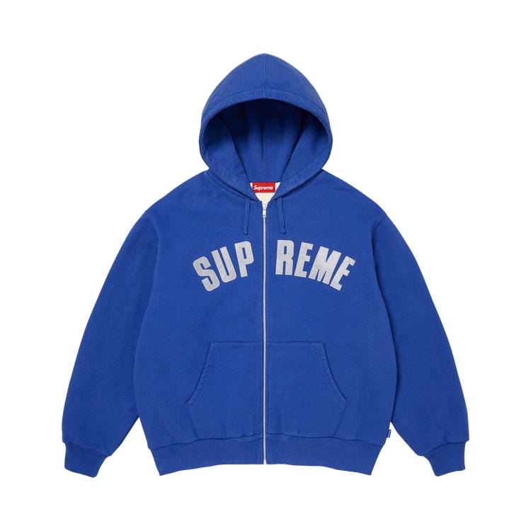 Supreme Arc Thermal Lined Zip Up Hooded Sweatshirt "Royal"