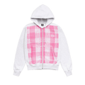 Stussy Printed Pattern Zip Hoodie "Pink Palaka"