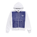 Stussy Printed Pattern Zip Hoodie "Blue Pinstripe"