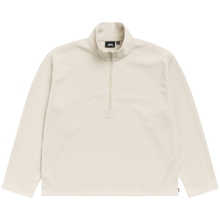 Stussy Half Zip Thermal Mock Neck "Sand"