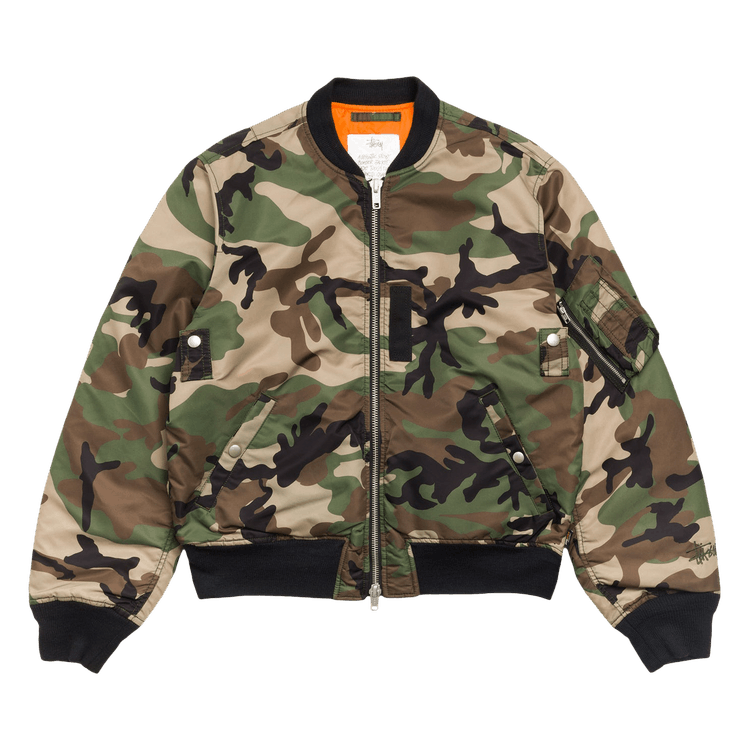 Stussy Ma-1 Bomber Jacket "Woodland Camo"
