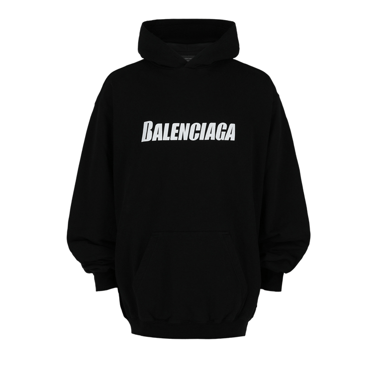 Balenciaga Destroyed Oversized Hoodie "Black White"