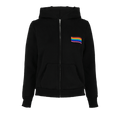 Balenciaga Rainbow Flag Zip-Up Hoodie "Faded Black"