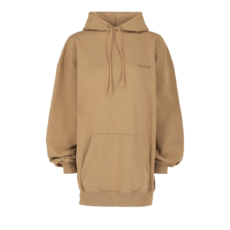Balenciaga Medium Fit Logo Hoodie "Oat"