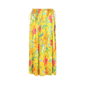Balenciaga Floral-Print Pleated Drawstring Midi Skirt "Yellow"