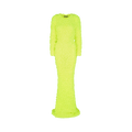 Balenciaga Fluffy Maxi Dress "Fluo Yellow"