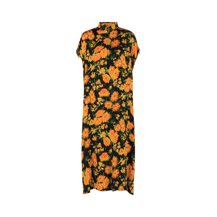 Balenciaga Rawcut Sleeveless Dress "Yellow Navy"
