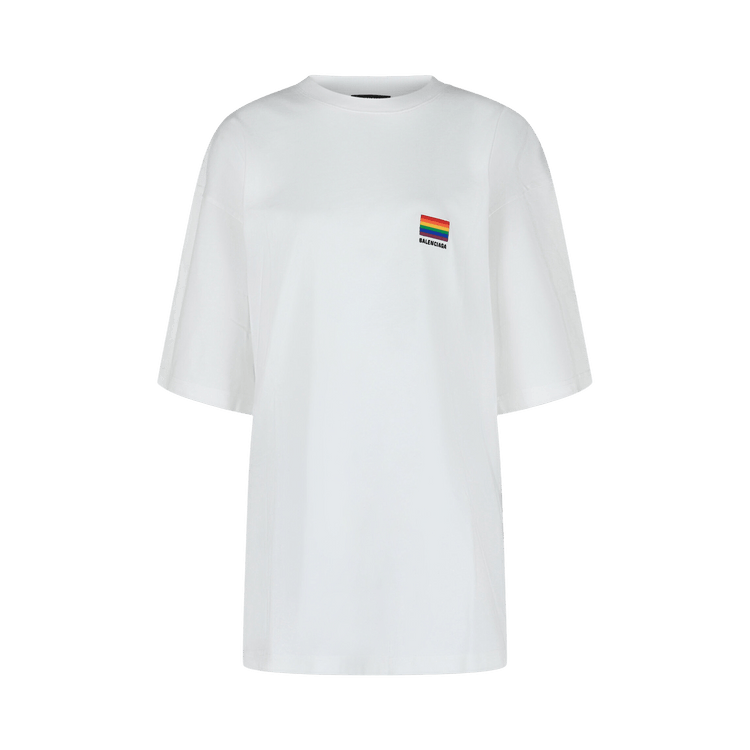 Balenciaga Pride Boxy T-Shirt "White Black"