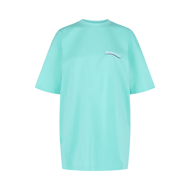 Balenciaga Political Campaign Large-Fit T-Shirt "Mint White Blue"