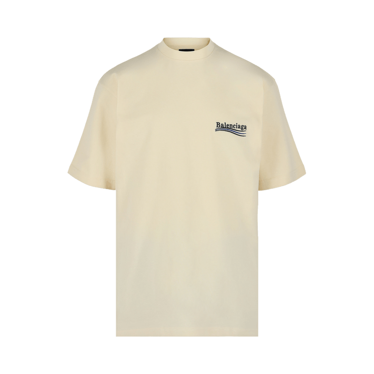 Balenciaga Political Campaign Large Fit T-Shirt "Cream Black Blue"