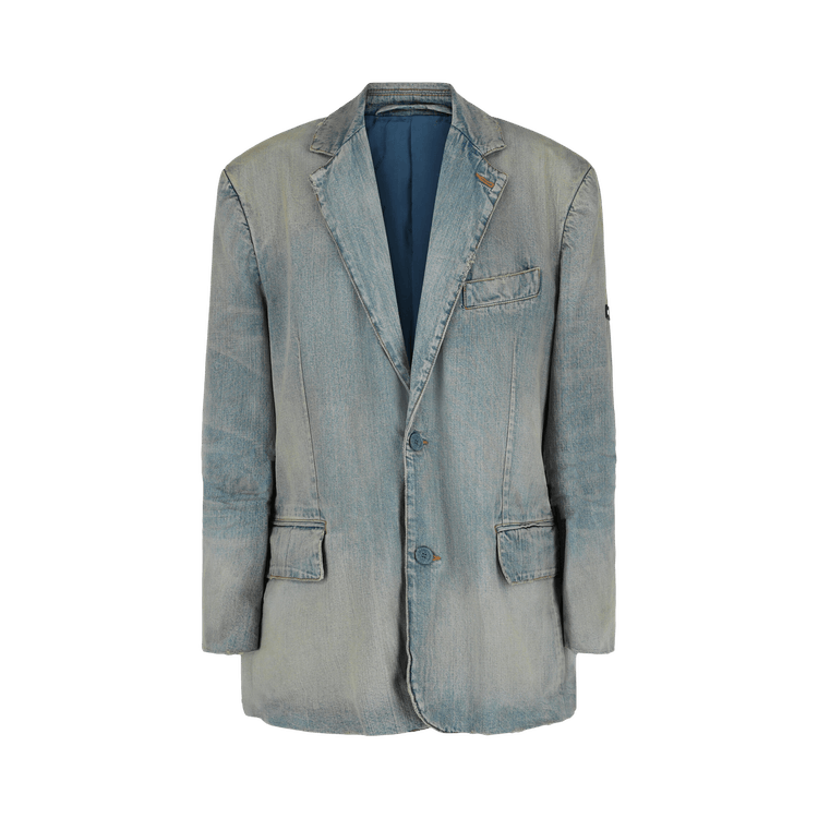 Balenciaga Stonewashed Denim Blazer "Blonde Ring"